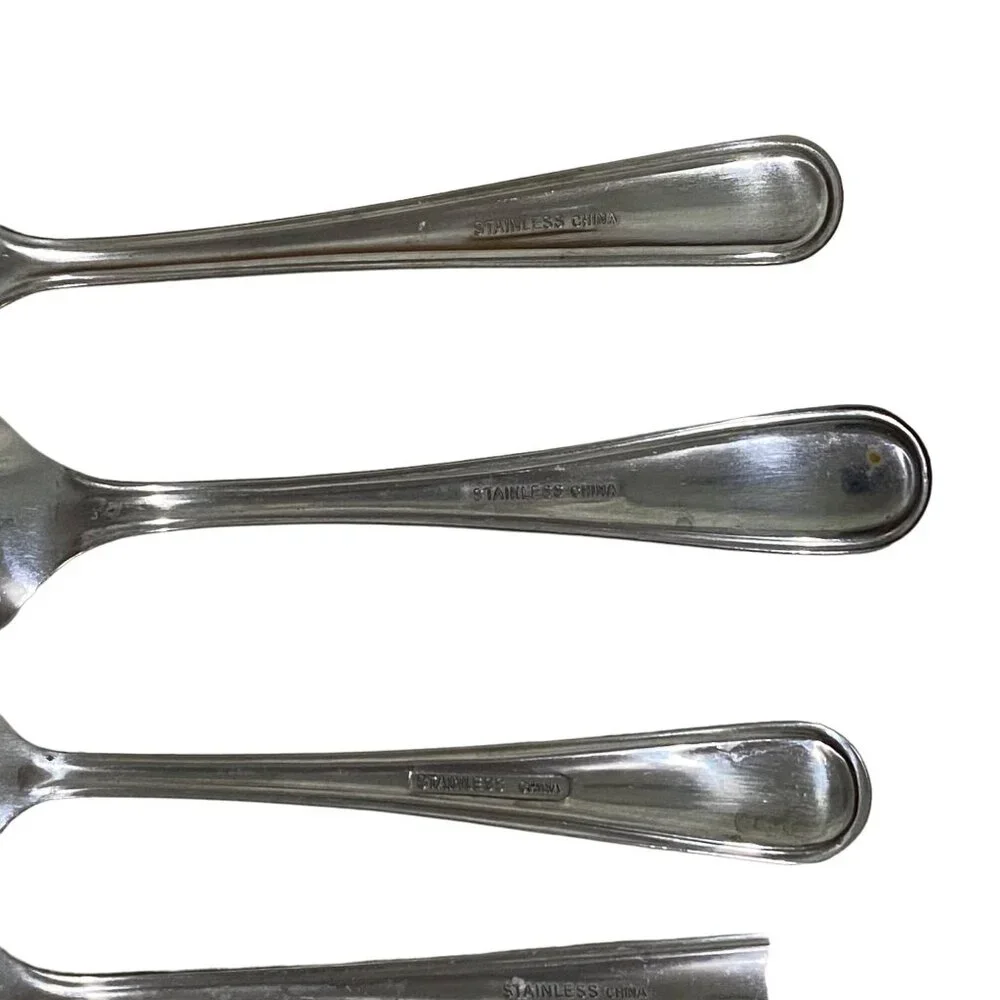 Stainless Steel‎ Soup Spoon Lot of 9 Clean Line Design Thanksgiving Dining